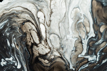 Abstract background from flowing colored liquid paints