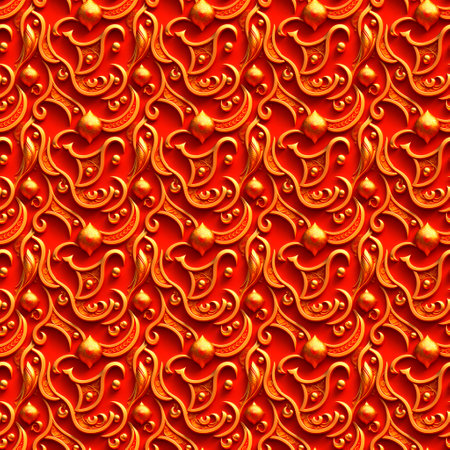 seamless texture pattern in arabic and indian styleの写真素材
