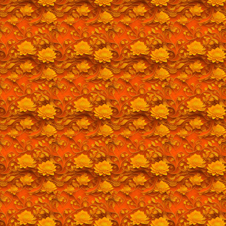 seamless texture floral pattern in arabic and indian styleの写真素材