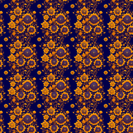 seamless texture floral pattern in arabic and indian styleの写真素材