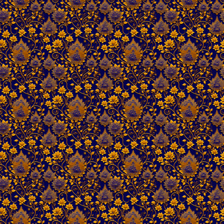 seamless texture floral pattern in arabic and indian styleの写真素材