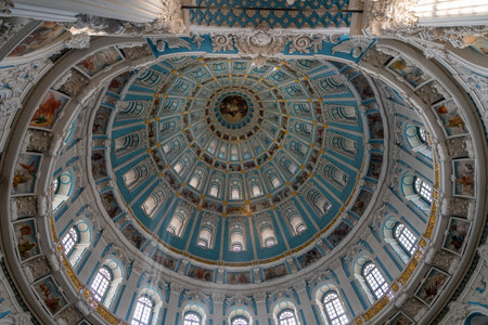 Istra, Russia - April 19, 2023: Interior of the New Jerusalem Temple of the Russian Orthodox Churchのeditorial素材