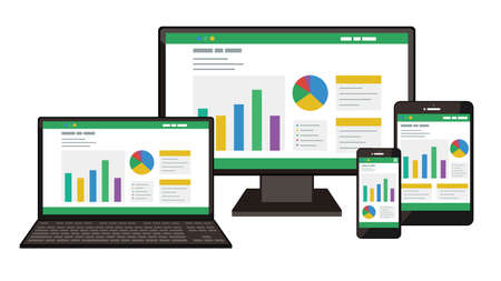 Responsive design / multi-device illustration / graph
