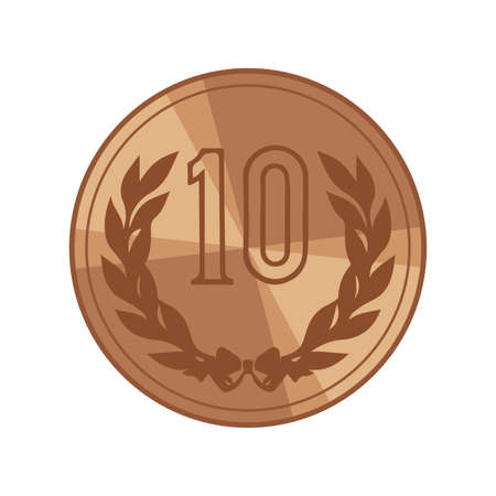 Illustration of money / Japanese coin / 10 yen coinのイラスト素材
