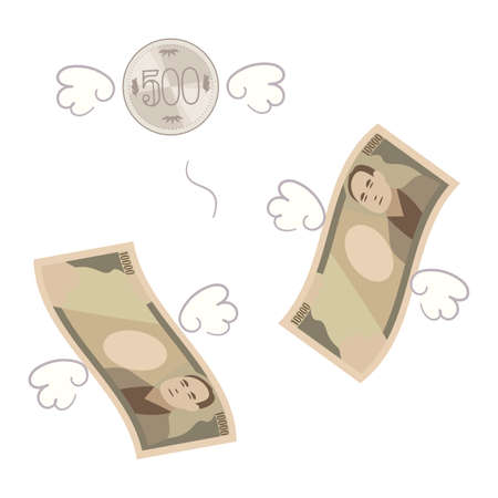 Illustration of losing moneyのイラスト素材