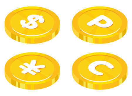 Illustration of gold coinsのイラスト素材