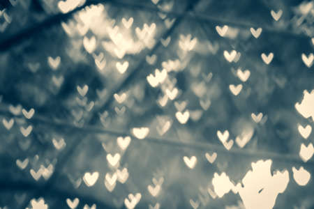 Abstract background image of heart shape bokeh. can work on loveの写真素材