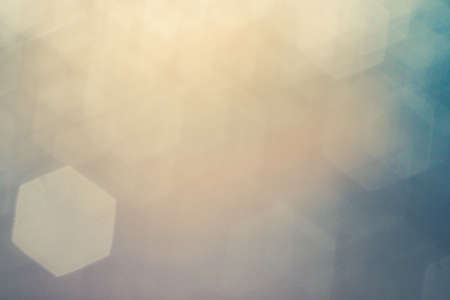 Soft focus. Abstract background of hexagon shape bokeh. caused by lens blurの写真素材