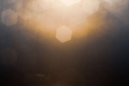 Soft focus. Abstract background of hexagon shape bokeh. caused by lens blur
