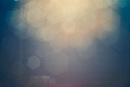 Soft focus. Abstract background of hexagon shape bokeh. caused by lens blur