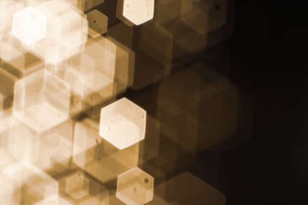 Blurred view of beautiful Christmas lights, bokeh effect. Beautiful Golden Color Bokeh Effect....