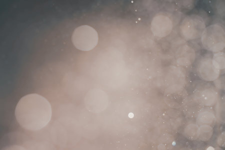 Blurred view of beautiful Christmas lights, bokeh effect. Beautiful Golden Color Bokeh Effect....