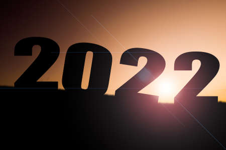 concept happy new year 2022の写真素材