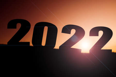 concept happy new year 2022