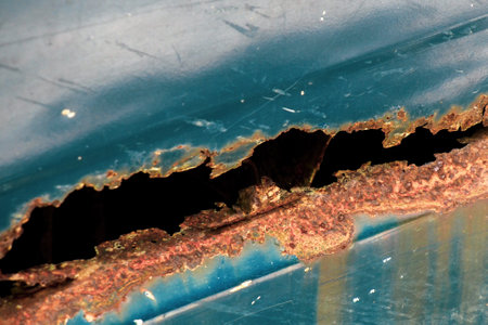 Rust that corrodes the body of an old car. rust of carsの写真素材