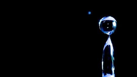Super macro of water droplets. Abstract shape image of water droplets, with copy space for content.の写真素材