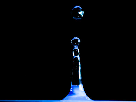 Super macro of water droplets. Abstract shape image of water droplets, with copy space for content.の写真素材