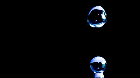 Super macro of water droplets. Abstract shape image of water droplets, with copy space for content.の写真素材