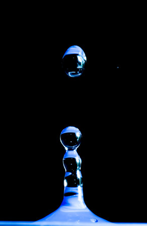 Super macro of water droplets. Abstract shape image of water droplets, with copy space for content.の写真素材
