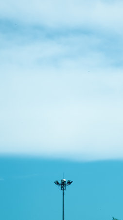 Image for sky background and spotlight pole. sports background conceptの写真素材
