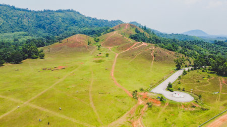 Grass Mountain, Ranong Province, in Thailand is unusually beautiful as a tourist attraction. Thailand tourism conceptの写真素材