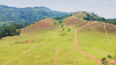 Grass Mountain, Ranong Province, in Thailand is unusually beautiful as a tourist attraction. Thailand tourism conceptの写真素材