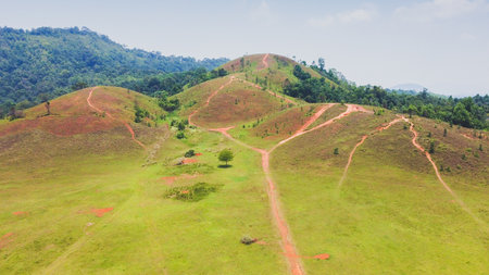 Grass Mountain, Ranong Province, in Thailand is unusually beautiful as a tourist attraction. Thailand tourism conceptの写真素材