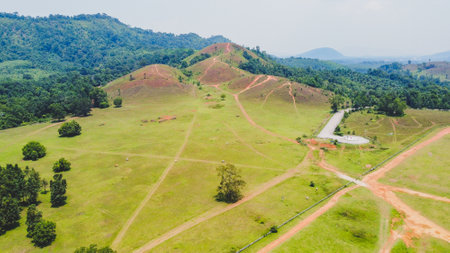 Grass Mountain, Ranong Province, in Thailand is unusually beautiful as a tourist attraction. Thailand tourism conceptの写真素材