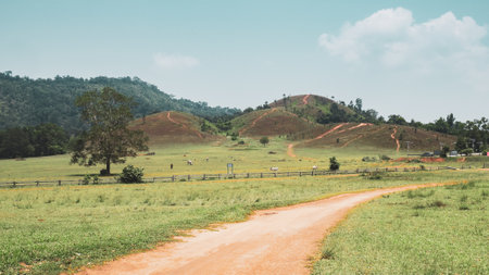 Grass Mountain, Ranong Province, in Thailand is unusually beautiful as a tourist attraction. Thailand tourism conceptの写真素材