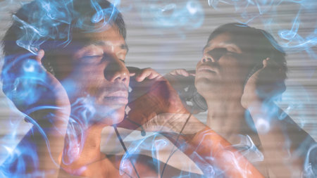 sound therapy Sounds for meditation and sound concepts for nirvana.の写真素材