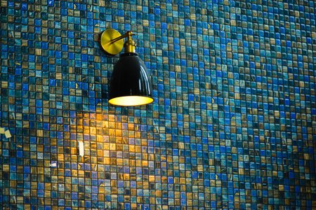 Decorative lamps in the cafe give a warm feeling. coffee shop decoration ideasの写真素材