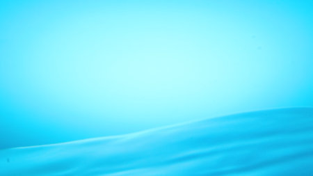 Blue water surface with waves. Abstract background and texture for design.の写真素材