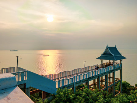 Sunset at the beach, Koh Samui island, Thailand.の写真素材