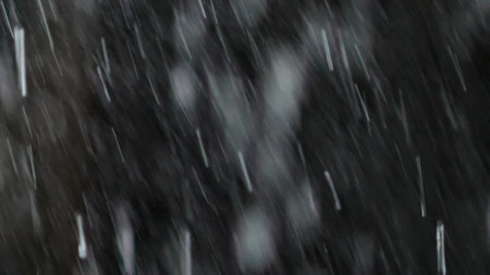 raindrops on a black background, abstract photo, long shutter speedの写真素材