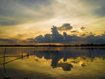 The light of God through the clouds.の写真素材