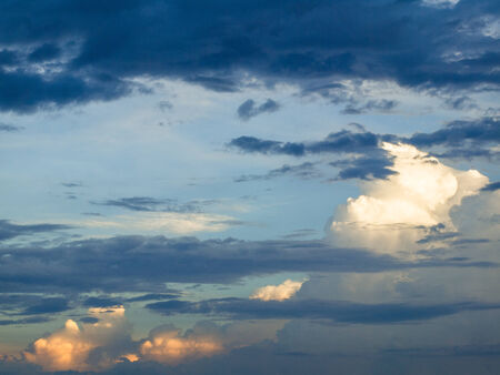 Storm clouds on the sky in a different formatの写真素材
