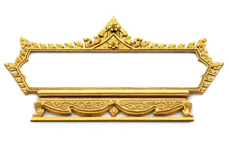 Frame with Thai art wall pattern in Thailand Temple の写真素材