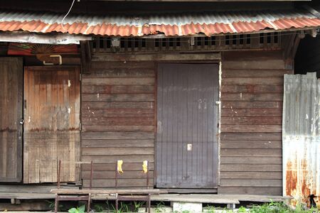 old wooden windows textureの写真素材