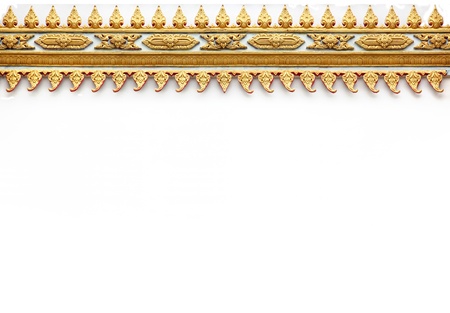 Frame with Thai art wall pattern in thailand Templeの写真素材