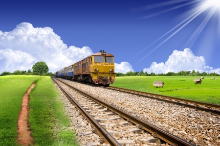 View is beautiful on Thai Railway  の写真素材