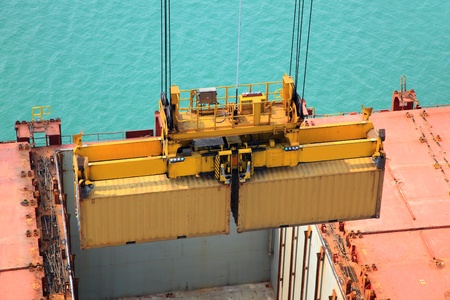 container operation in portの写真素材