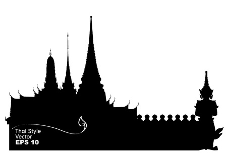 Vector illustration of Bangkok royal palaceのイラスト素材