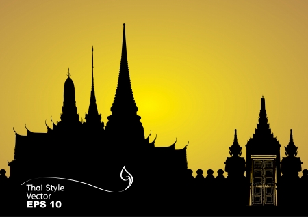 Vector illustration of Bangkok royal palaceのイラスト素材