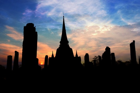 Ancient temple of Ayutthaya, Thailandの写真素材