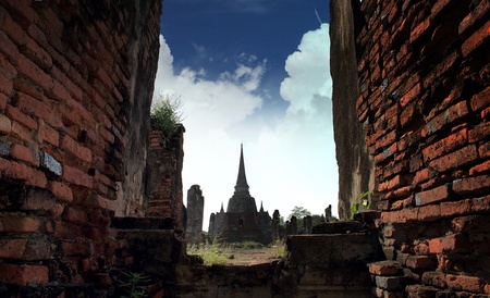 Ancient temple of Ayutthaya, Thailandの写真素材
