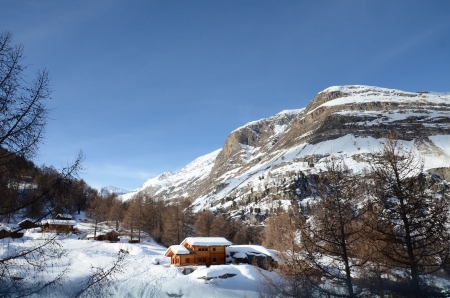 Winter in the swiss alps, Switzerland の写真素材