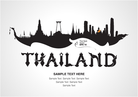 thailand travel design, vector illustrationのイラスト素材