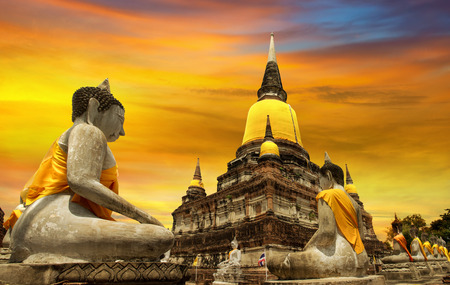 Temple of Ayutthaya, Thailand の写真素材