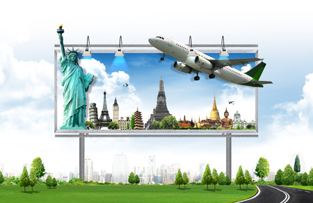 billboard, travel conceptの写真素材