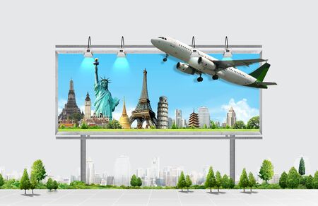 billboard, travel conceptの写真素材